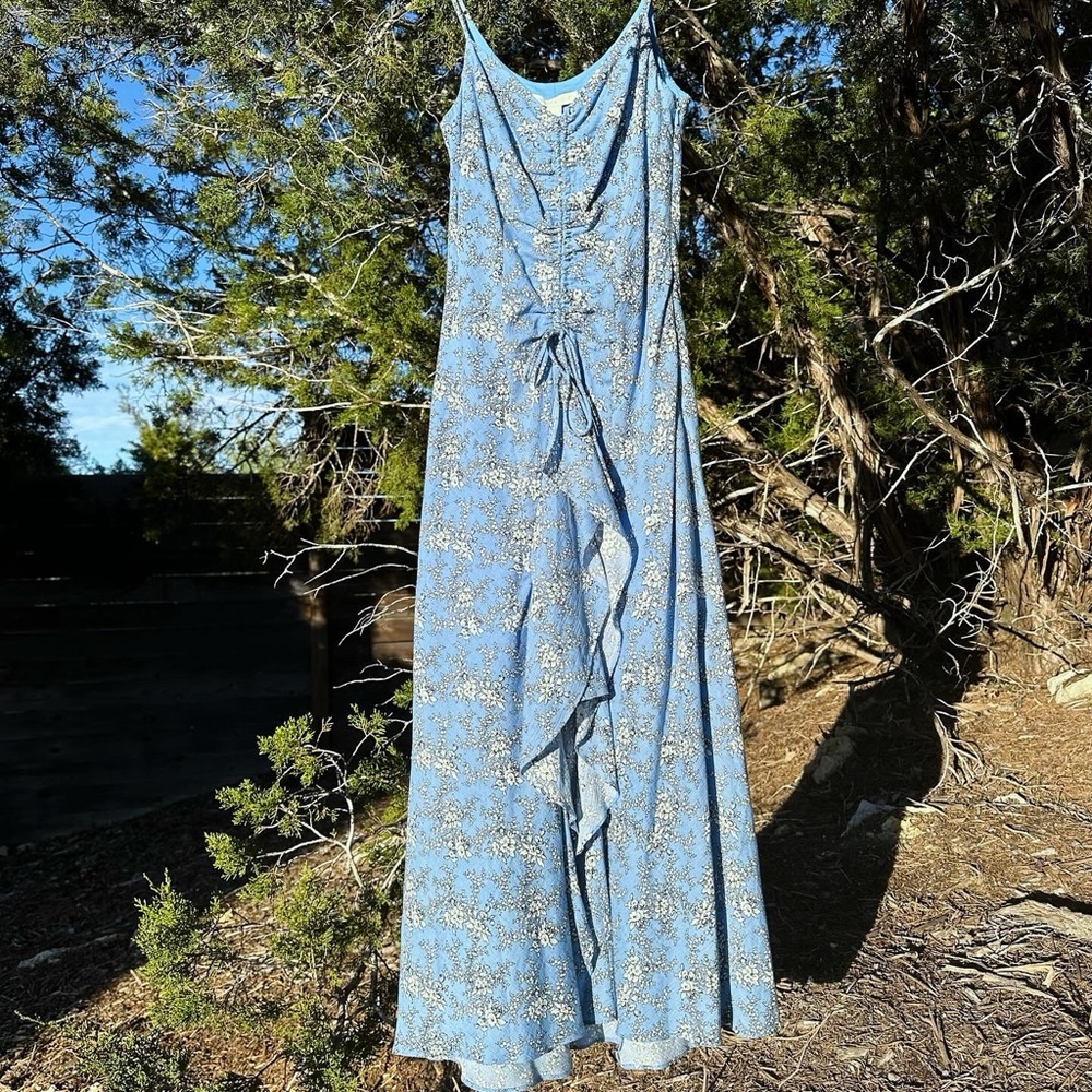 Baby blue ruffle dress